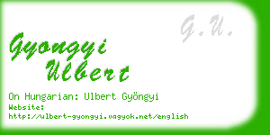 gyongyi ulbert business card